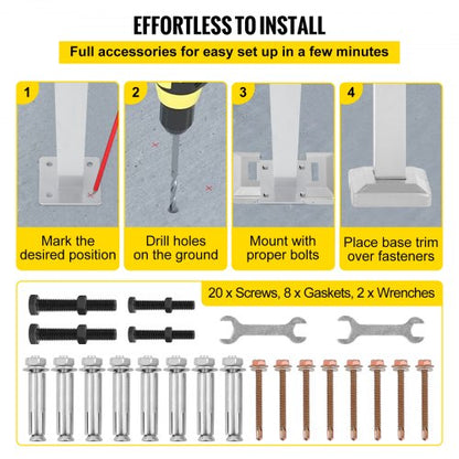Alloy Metal Stair Handrail Kit Fits 2 Or 3 Steps RustProof Porch Step Rail Secure Grab Bar For Elde 5
