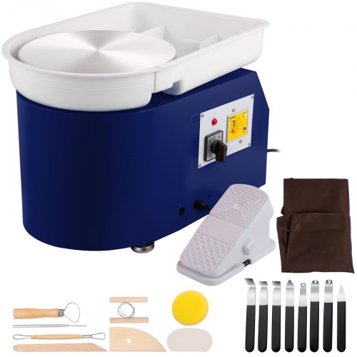 Professional 28cm Pottery Wheel With Detachable Basin  Foot Pedal Control 350W Art Craft DIY Clay T 1