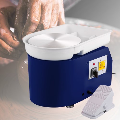 Professional 28cm Pottery Wheel with Detachable Basin & Foot Pedal Control, 350W Art Craft DIY Clay Tool Kit
