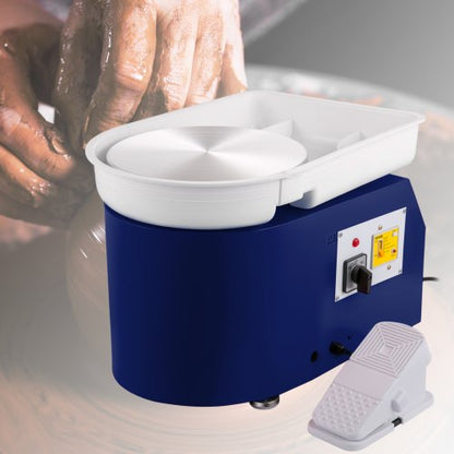 Professional 28cm Pottery Wheel with Detachable Basin & Foot Pedal Control, 350W Art Craft DIY Clay Tool Kit