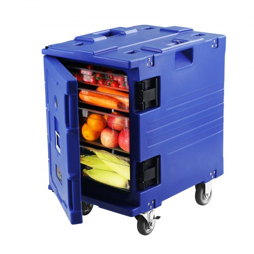 82 Qt Hot Box For Catering Front Loading Insulated Food Carrier With Wheels  Handles 1
