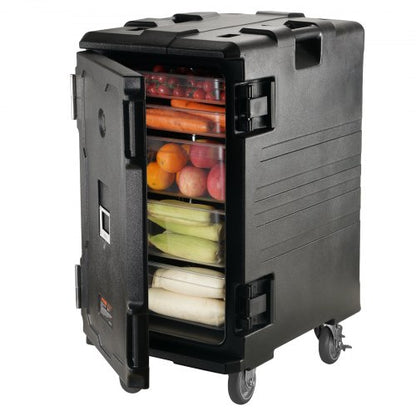 109 Qt Hot Box For Catering Front Loading Food Warmer WHandles  Wheels LLDPE Food Box Carrier WDoub 1