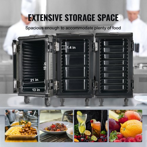 109 Qt Hot Box For Catering Front Loading Food Warmer WHandles  Wheels LLDPE Food Box Carrier WDoub 4