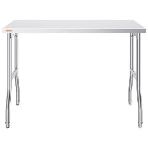 HeavyDuty Stainless Steel Folding Table 48 X 24 Kitchen Work Table With 661 Lbs Load Capacity Silve 9
