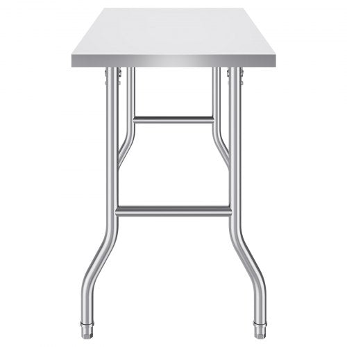 HeavyDuty Stainless Steel Folding Table 48 X 24 Kitchen Work Table With 661 Lbs Load Capacity Silve 10