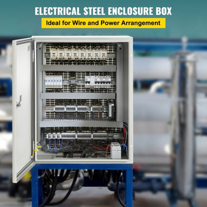 20 X 16 X 6 NEMA 4X Steel Electrical Box IP66 Waterproof  Dustproof OutdoorIndoor Junction Box With 2