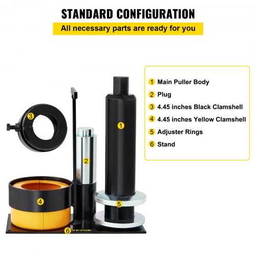 Carrier & Pinion Bearing Puller, Compatible with Dana, Ford Bearings, Heavy-Duty Steel Clamshell Pinion Puller Tool