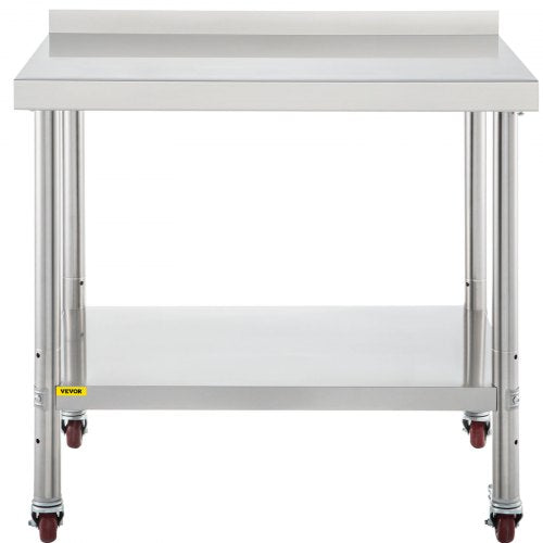 36 X 24 Inch Stainless Steel Prep Table 440lb Capacity Commercial Worktable With Adjustable Undersh 8