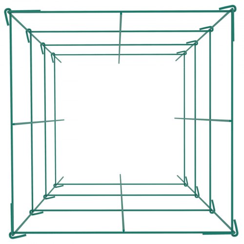 6Pack 394 Tomato Cages 146 Square Plant Support For Vegetables Fruits  Flowers  Green PVCCoated Ste 8