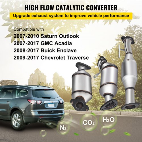 DirectFit Catalytic Converter For 36L V6 Compatible With GMC Acadia 0717 Chevy Traverse 0917 Saturn 2