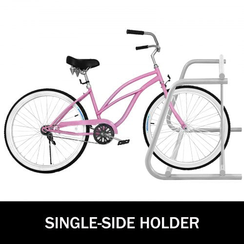 111" Length Floor Bike Rack, 9 Holders All-Steel Grid Bike Rack for Garages, Streets & Yards – Single-Side Storage Stand