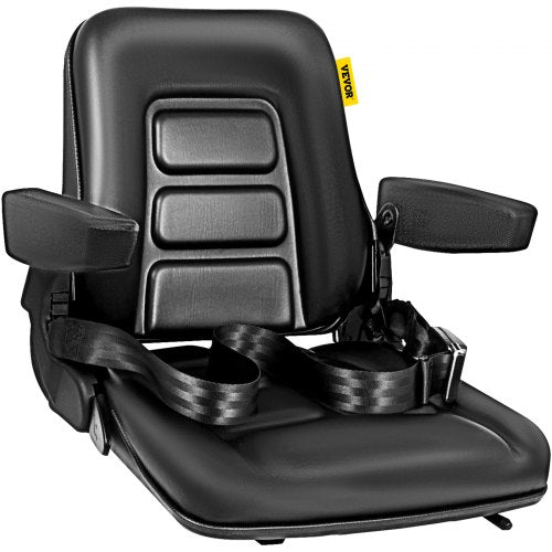 Universal Fold Down Forklift Seat With Retractable Safety Belt  Armrest Adjustable Seat For Excavat 1