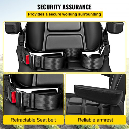 Universal Fold Down Forklift Seat With Retractable Safety Belt  Armrest Adjustable Seat For Excavat 4