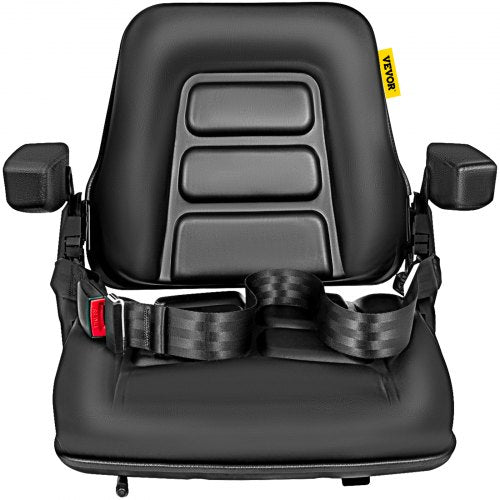 Universal Fold Down Forklift Seat With Retractable Safety Belt  Armrest Adjustable Seat For Excavat 8