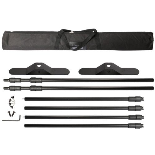 10pcs 8' x 8' - 10' x 8' Backdrop Banner Stand, Step & Repeat Adjustable Telescopic Heavy-Duty Background Stand