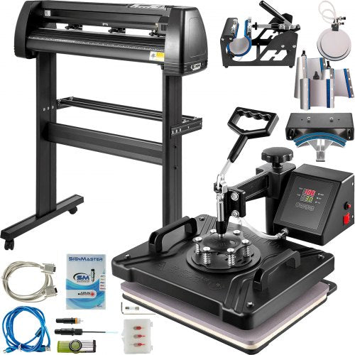 8in1 Heat Press  Vinyl Cutter Combo 12x15 Transfer Machine With 28 Cutting Plotter For DIY Crafts T 1
