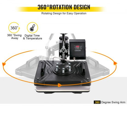 8in1 Heat Press  Vinyl Cutter Combo 12x15 Transfer Machine With 28 Cutting Plotter For DIY Crafts T 6