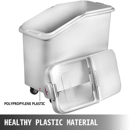 3-Pack 21 Gallon Dry Ingredient Storage Bins with Casters, Commercial-Grade Kitchen Storage for Restaurants, Bakeries