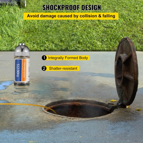 Silver Sonde with Connectors, Rigid Drain Locator for Locating & Detecting Small Sewer & Pipelines