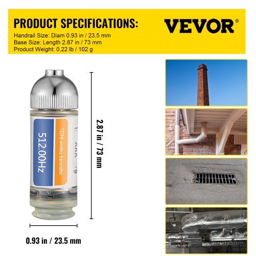 Silver Sonde with Connectors, Rigid Drain Locator for Locating & Detecting Small Sewer & Pipelines