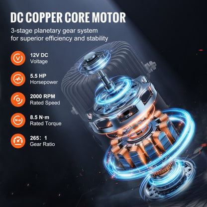 Truck Winch Electric Winch Steel Cable Power Winch Jeep Winch with Wireless Remote Control & Powerful Motor for UTV ATV