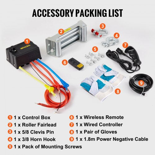 Truck Winch Electric Winch Steel Cable Power Winch Jeep Winch with Wireless Remote Control & Powerful Motor for UTV ATV