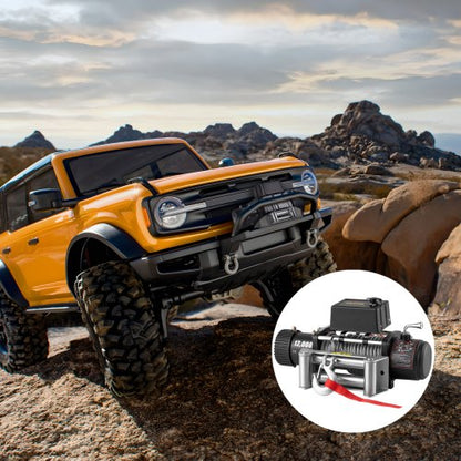 Truck Winch Electric Winch Steel Cable Power Winch Jeep Winch with Wireless Remote Control & Powerful Motor for UTV ATV