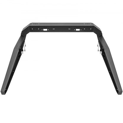 Adjustable Truck Roll Bar Chase Rack with Amber Side Marker Lamps, Universal Fit, Heavy-Duty Steel for Pickup Truck Beds