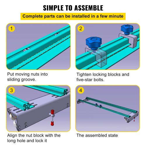 Adjustable Router Sled, Heavy-Duty Slab Guide Jig for Woodworking, Portable Planing Machine for Flattening Wood