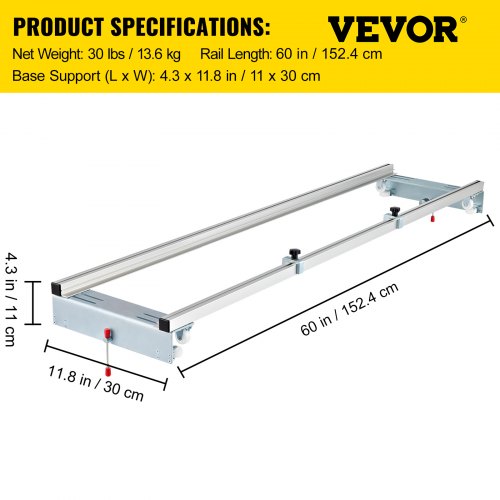 Adjustable Router Sled, Heavy-Duty Slab Guide Jig for Woodworking, Portable Planing Machine for Flattening Wood