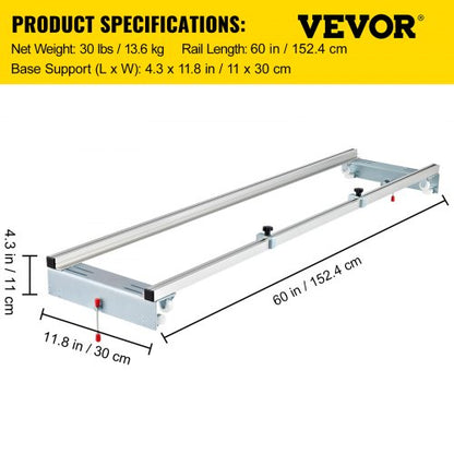 Adjustable Router Sled, Heavy-Duty Slab Guide Jig for Woodworking, Portable Planing Machine for Flattening Wood
