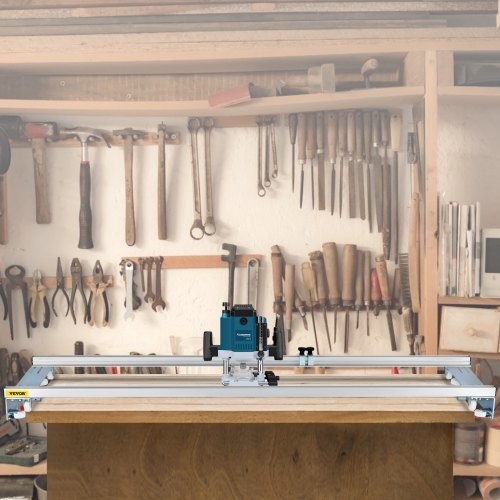 Adjustable Router Sled, Heavy-Duty Slab Guide Jig for Woodworking, Portable Planing Machine for Flattening Wood