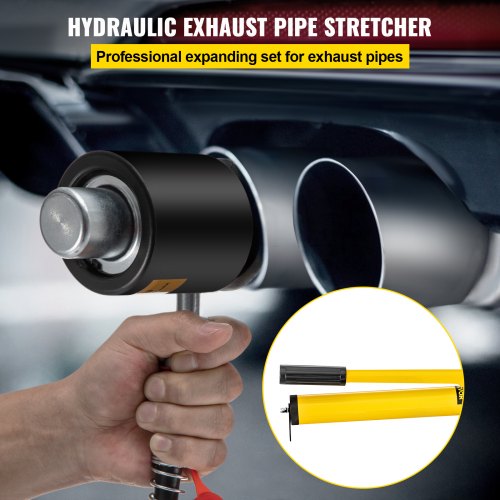 Hydraulic Exhaust Pipe Expander Manual Pipe Stretcher w/4 Dies & Cases for Copper, Aluminum Tubes & Auto Muffler Repair