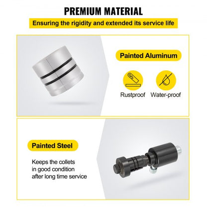 Hydraulic Exhaust Pipe Expander Manual Pipe Stretcher w/4 Dies & Cases for Copper, Aluminum Tubes & Auto Muffler Repair
