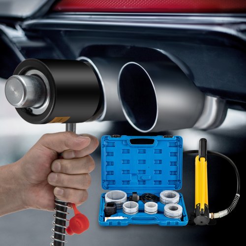 Hydraulic Exhaust Pipe Expander Manual Pipe Stretcher w/4 Dies & Cases for Copper, Aluminum Tubes & Auto Muffler Repair