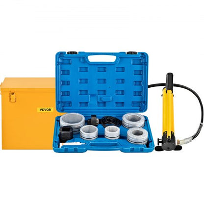 Hydraulic Exhaust Pipe Expander Manual Pipe Stretcher w/4 Dies & Cases for Copper, Aluminum Tubes & Auto Muffler Repair