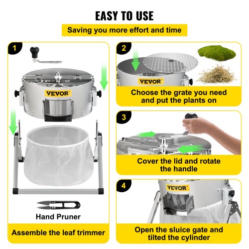 16 Inch Manual Hydroponic Dry Or Wet Plant Trimming Machine With Sharp Stainless Steel Blades Solid 6