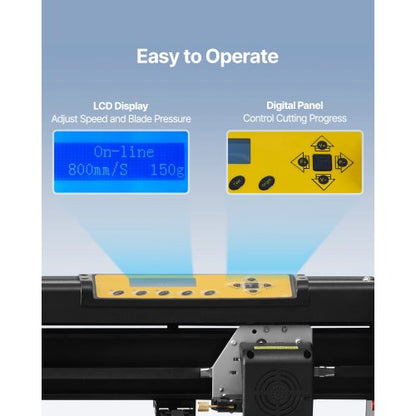 34inch Vinyl Cutter Machine Manual Vinyl Printer With LCD Display Sign Cutting Plotter Includes Sig 4