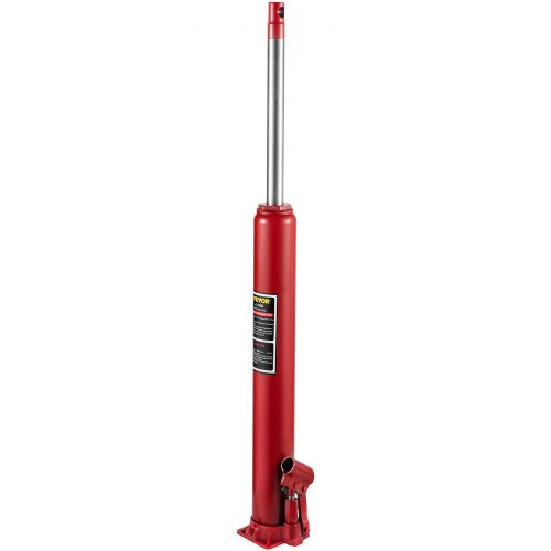 4Ton Hydraulic Long Ram Jack Manual SinglePump Cherry Picker With Flat Base 24437 Lift Range For En