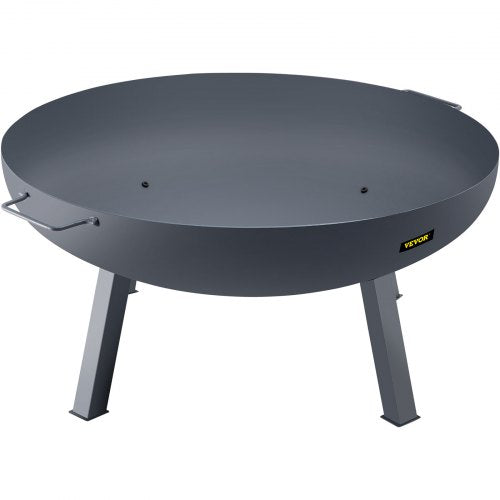 34Inch Carbon Steel Fire Bowl Wood Burning Outdoor Fire Pit For Patio Backyard  Camping With Drain  8