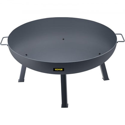 34Inch Carbon Steel Fire Bowl Wood Burning Outdoor Fire Pit For Patio Backyard  Camping With Drain  7