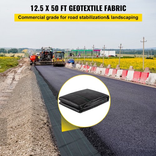 125 X 50 Ft Heavy Duty Woven Geotextile Fabric 35oz PP Driveway Fabric With 600lb Tensile Strength  2