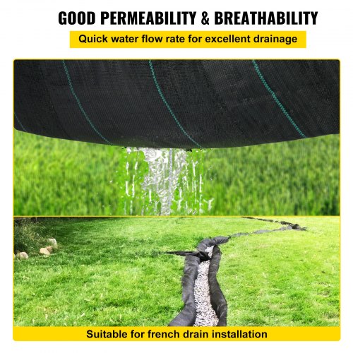 125 X 50 Ft Heavy Duty Woven Geotextile Fabric 35oz PP Driveway Fabric With 600lb Tensile Strength  4