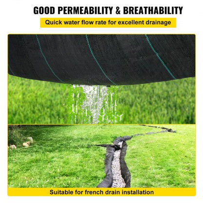 125 X 50 Ft Heavy Duty Woven Geotextile Fabric 35oz PP Driveway Fabric With 600lb Tensile Strength  4