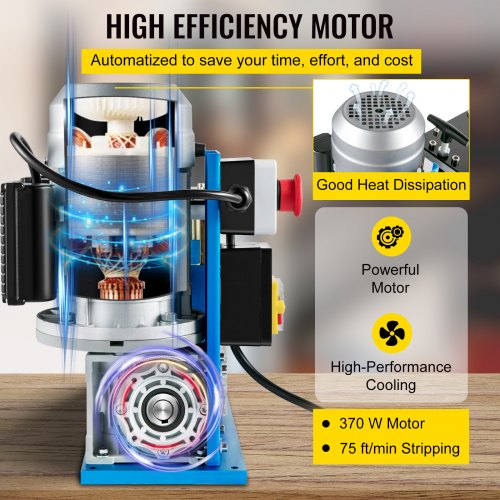 Automatic Wire Stripping Tool 75ftmin Electric Cable Wire Stripping Machine 00615 Inch With 11 Chan 3