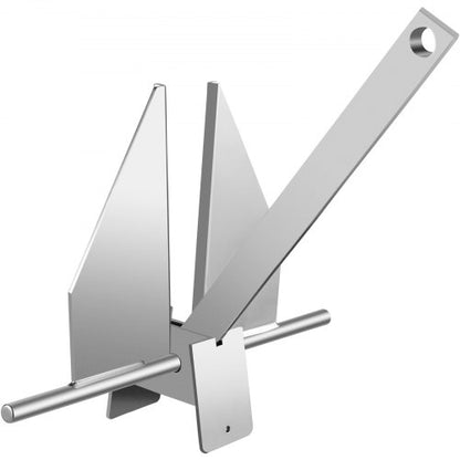 Fluke Style Boat Anchor Kit, Heavy-Duty Hot Dipped Galvanized Steel Marine Anchor with Rope, Chain & Shackles