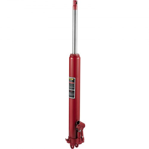 Hydraulic Long Ram Jack, Heavy-Duty Single Piston Pump with Clevis Base, Manual Cherry Picker Engine Lift Hoist