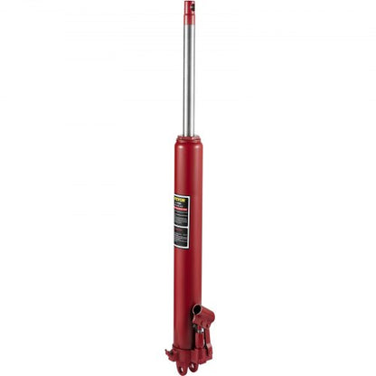 Hydraulic Long Ram Jack, Heavy-Duty Single Piston Pump with Clevis Base, Manual Cherry Picker Engine Lift Hoist