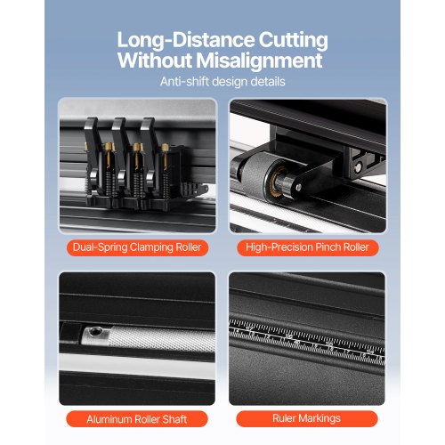 Upgraded Vinyl Cutter Machine, Paper Feed Cutting Plotter Bundle with Adjustable Force & Speed, Powerful Stepper Motors