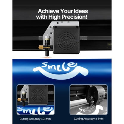Upgraded Vinyl Cutter Machine, Paper Feed Cutting Plotter Bundle with Adjustable Force & Speed, Powerful Stepper Motors